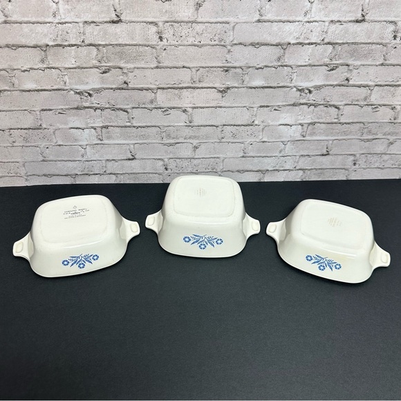 CORNING WARE Vintage Blue Cornflower Set of 3 Dishes 1 3/4 Cups & 2 3/4 Cup - Picture 16 of 16